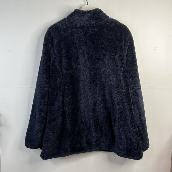 Disney World Disney Parks Fuzzy Navy Blue Full Zip Fleece Jacket Women’s Plus 1X - Picture 7 of 9